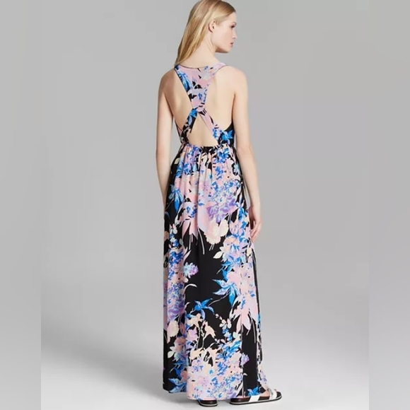 Yumi Kim Black and Blue Floral Maxi Dress - Picture 2 of 7